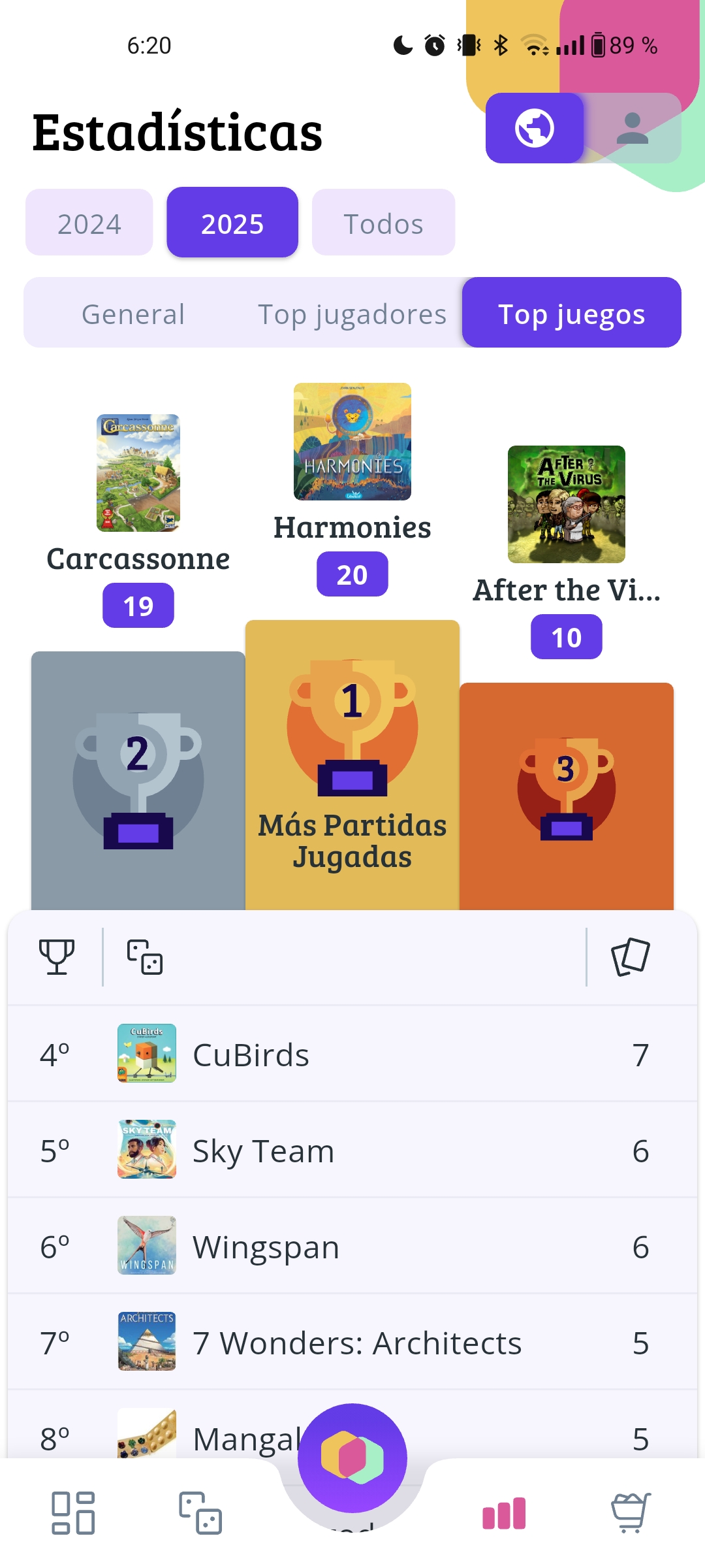 Registra tus partidas de juegos de mesa